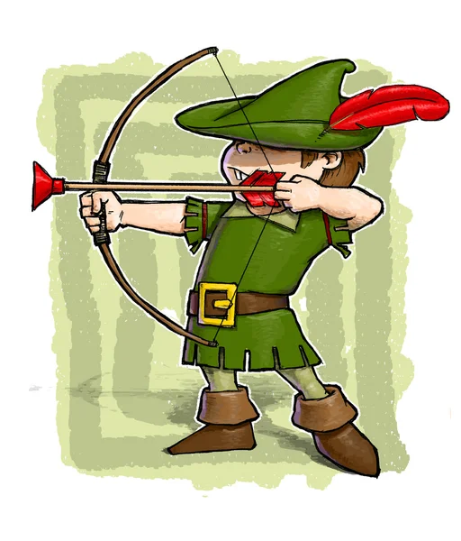 Jogando Robin Hood imagem de stock. Imagem de macho, jogo - 1723665