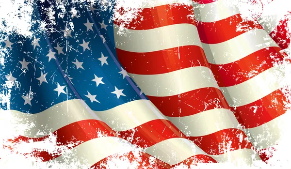 Американский флаг-гранж — стоковое фото