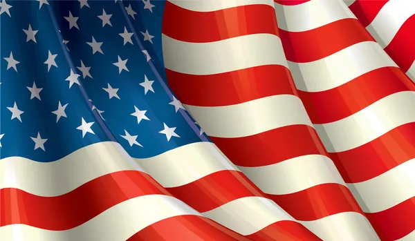 Bandeira americana acenando — Fotografia de Stock