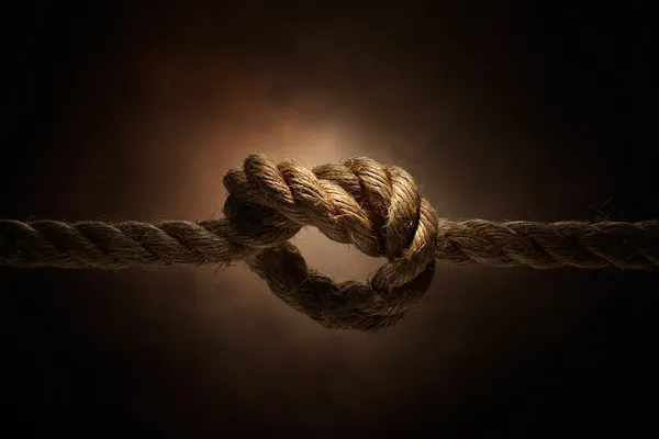 Rope with knot — Stock Photo, Image