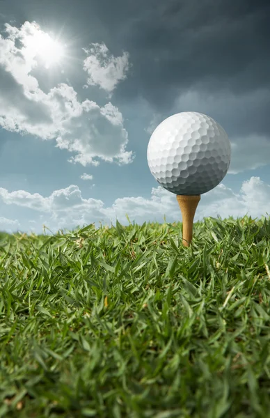 Μπάλα του γκολφ στο Tee — Φωτογραφία Αρχείου