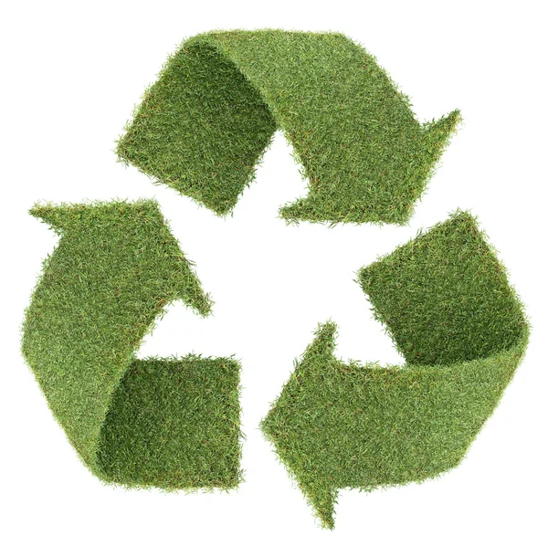 Grass recycle symbol — Stock Photo, Image
