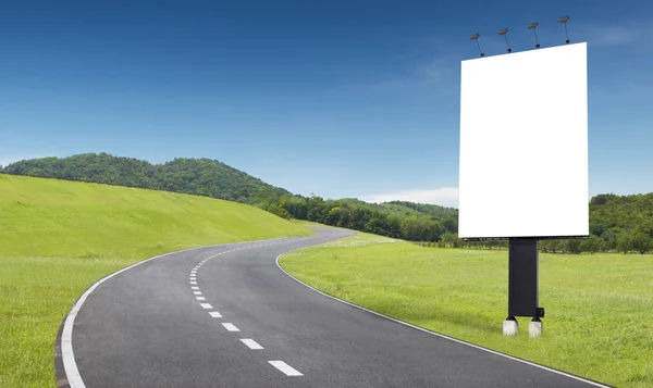 Drogi i billboard — Zdjęcie stockowe