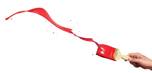 Spruzzi di vernice rossa — Foto Stock