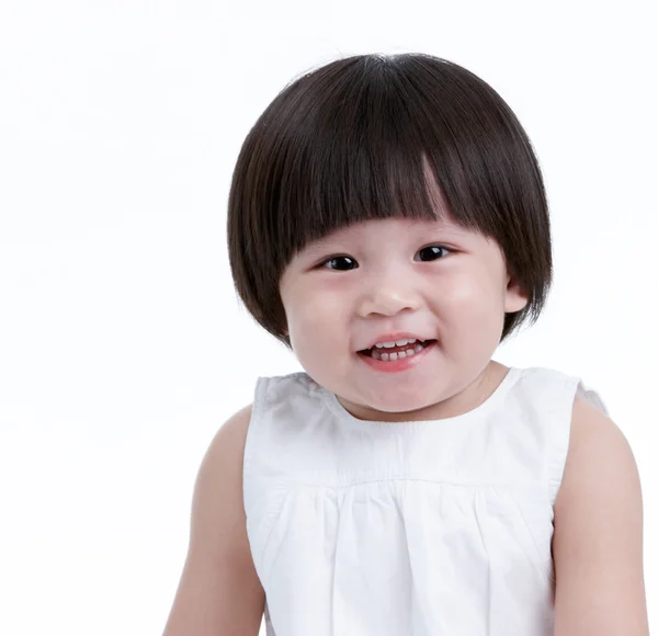 Baby flicka leende — Stockfoto