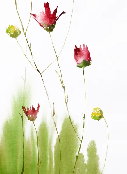 Malerei von Blumen — Stockfoto