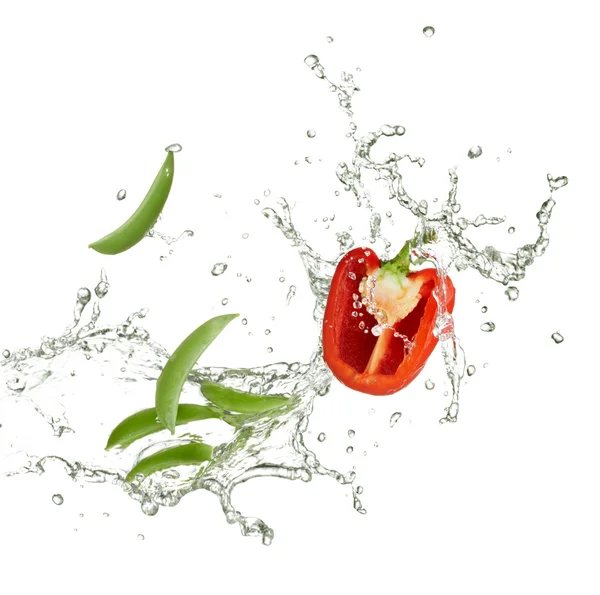 新鲜辣椒和豌豆 — 图库照片