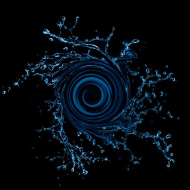 Swirling water splash clipart