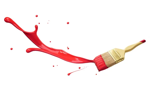 Tinta vermelha salpicando — Fotografia de Stock