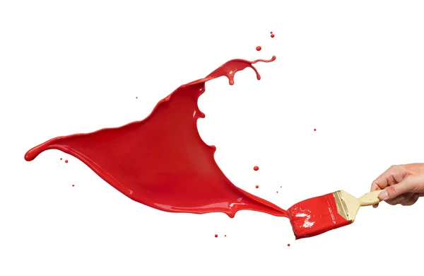 Kırmızı boya splash — Stok fotoğraf