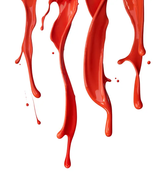 Goteo de pintura roja — Foto de Stock