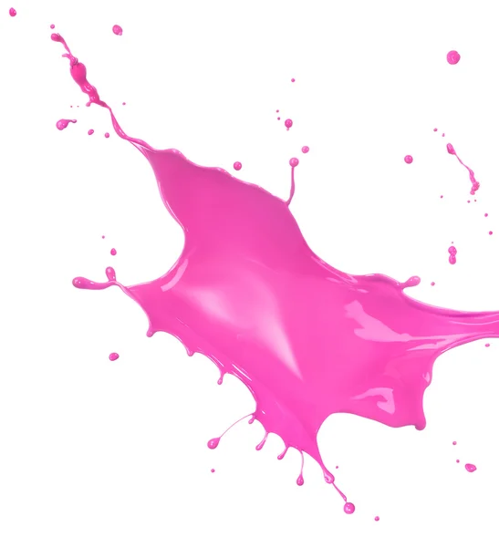 粉红色油漆溅 — 图库照片