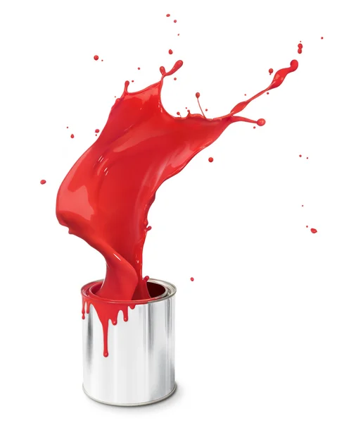 Peinture rouge éclaboussure — Photo