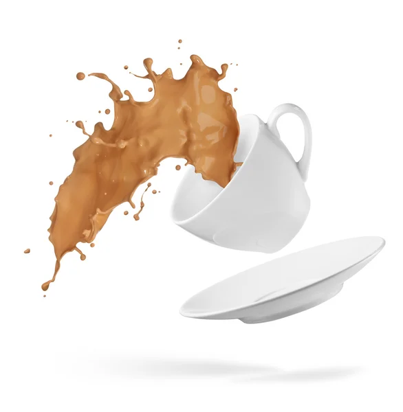 Koffie plons — Stockfoto