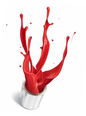 Red paint splash clipart