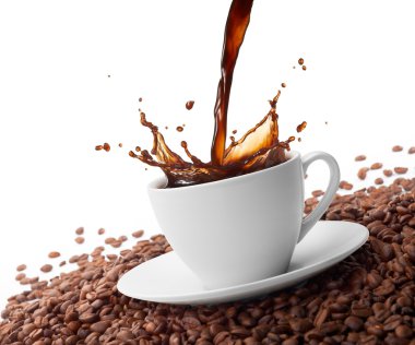 Splashing coffee clipart