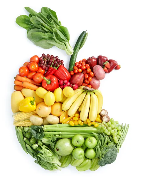 Apfelbiss: gesunde Ernährung — Stockfoto