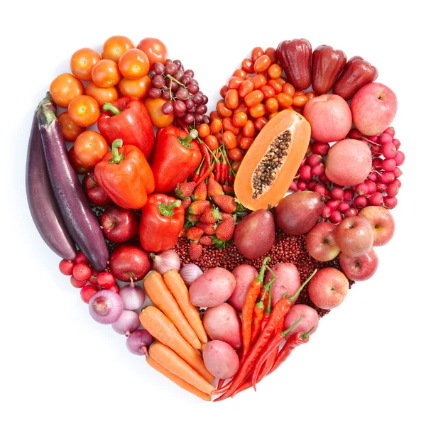Červené zdravých potravin — Stock fotografie