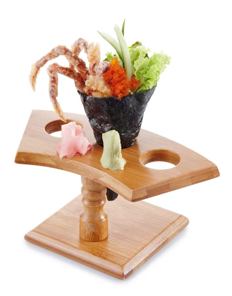 軟殻蟹手巻き寿司 — ストック写真