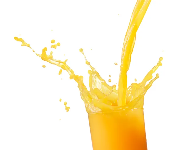 Verter jugo de naranja — Foto de Stock