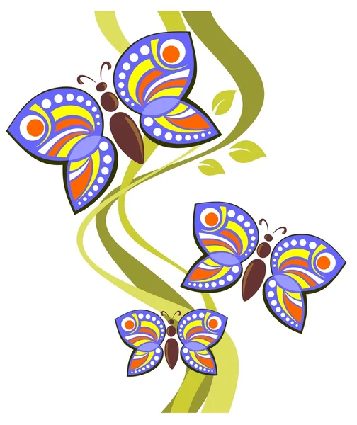 Vlinders patroon — Stockvector
