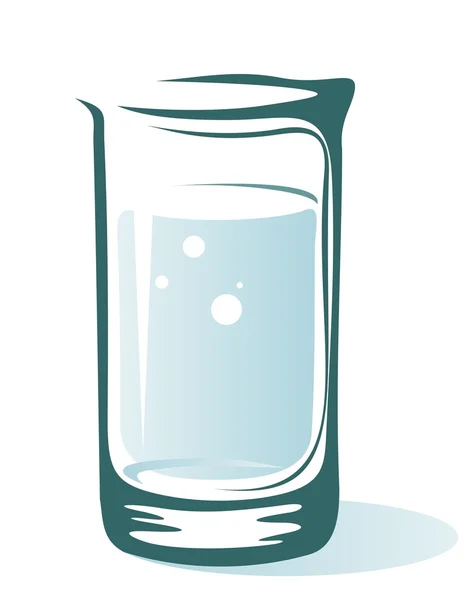 stock vector Clear water glass