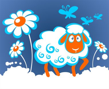 Cartoon sheep clipart