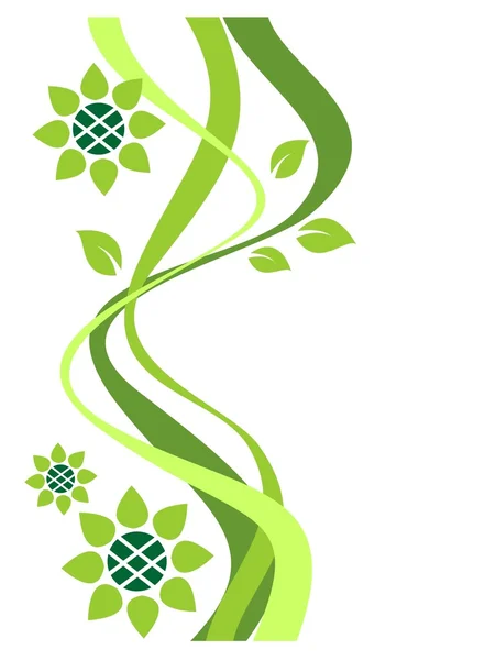 Patrón floral verde — Archivo Imágenes Vectoriales