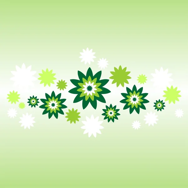 Patrón de flores verdes — Vector de stock