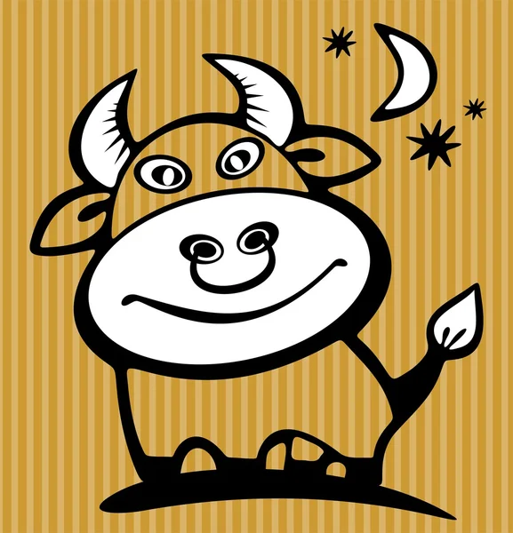 Glad bull — Stock vektor