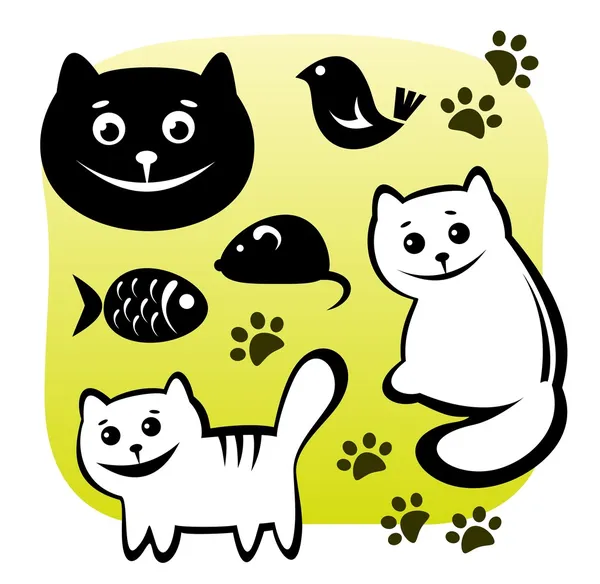 Juego de gatos — Archivo Imágenes Vectoriales
