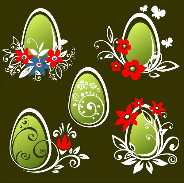 Velikonoční vajíčka nastavena — Stockový vektor