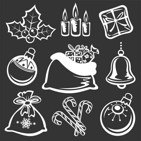 Christmas symbols — Stock Vector