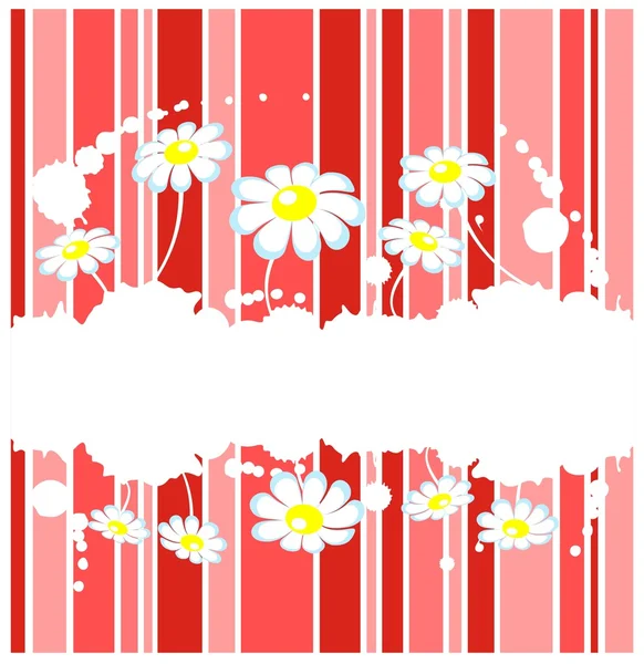 Gestreepte floral achtergrond — Stockfoto