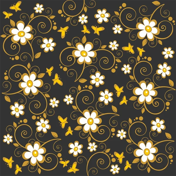 Dark floral background — Stock Photo, Image