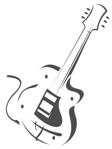 Gitar siluet — Stok fotoğraf