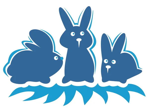 Três coelhos — Fotografia de Stock