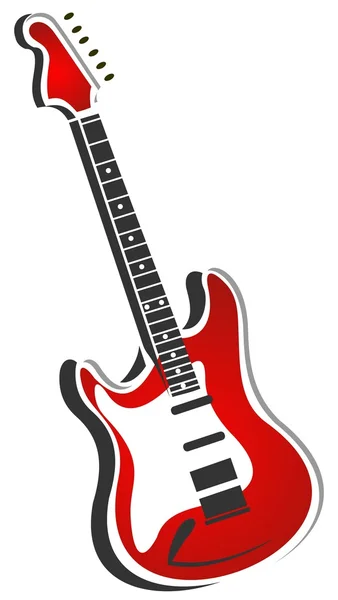 Rote E-Gitarre — Stockfoto