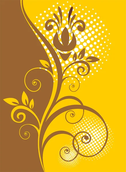 갈색 꽃 패턴 — 스톡 사진