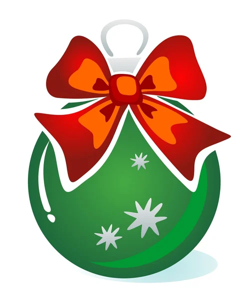 Christmas ball with bow — Stock Vector