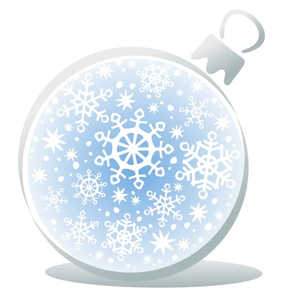 Біла куля Різдво — стоковий вектор