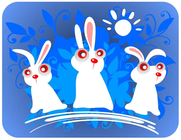 Wielkanoc królików — Wektor stockowy