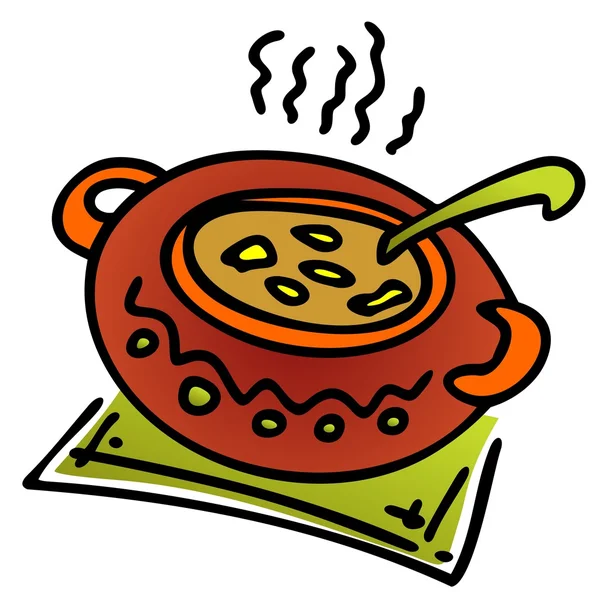 食事土鍋 — ストックベクタ