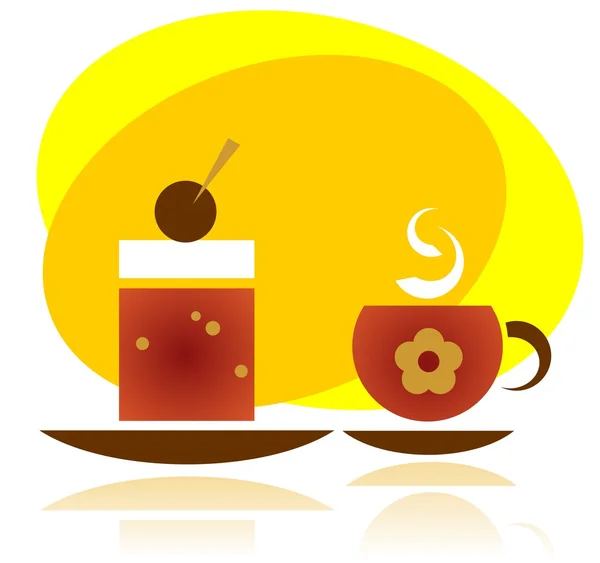 Ciastem i herbatą — Wektor stockowy