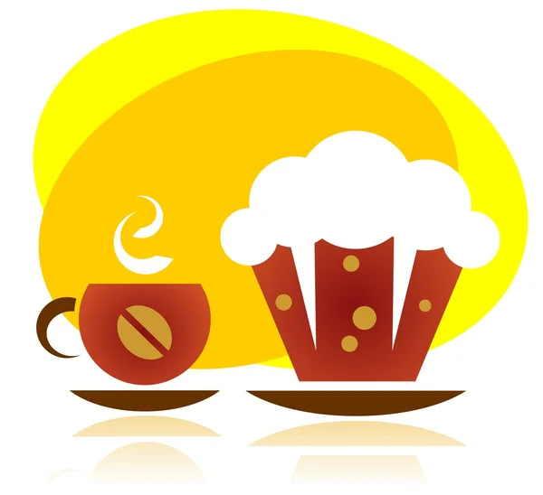 Košíček a tea cup — Stockový vektor