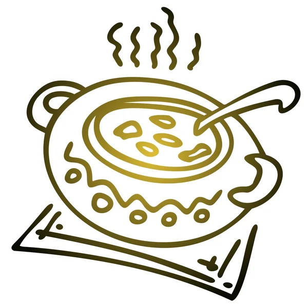 Hrnce s polévkou — Stockový vektor