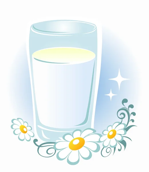 Vaso de leche — Archivo Imágenes Vectoriales