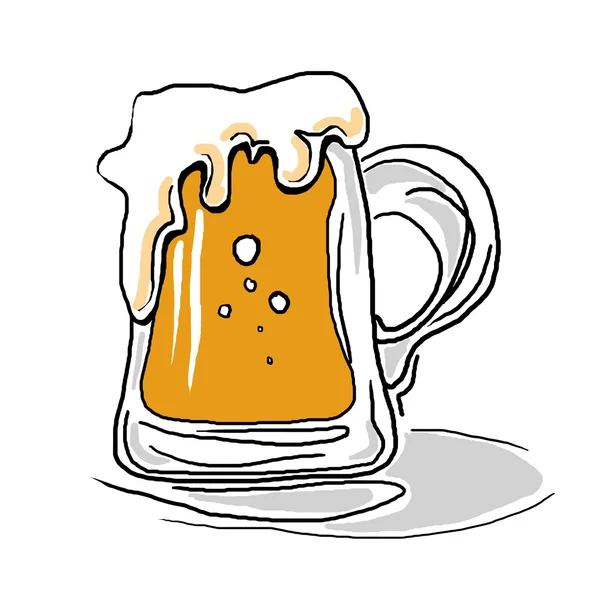 程式化的啤酒杯 — 图库照片