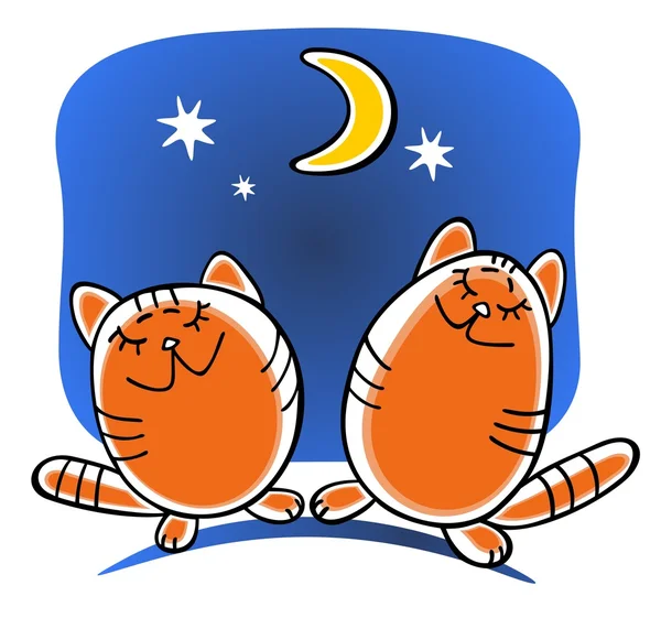 Deux chats — Image vectorielle