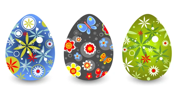 Huevos de Pascua ornamentados — Vector de stock